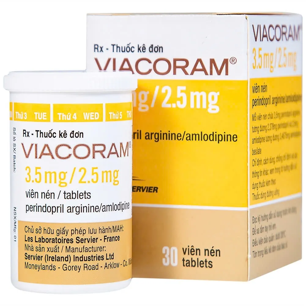 Coveram 3,2mg/2,5mg Servier (C/30v) – Kháng tăng huyết áp với hiệu quả đôi